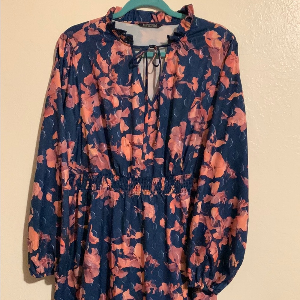 Xhilaration Navy Floral Dress